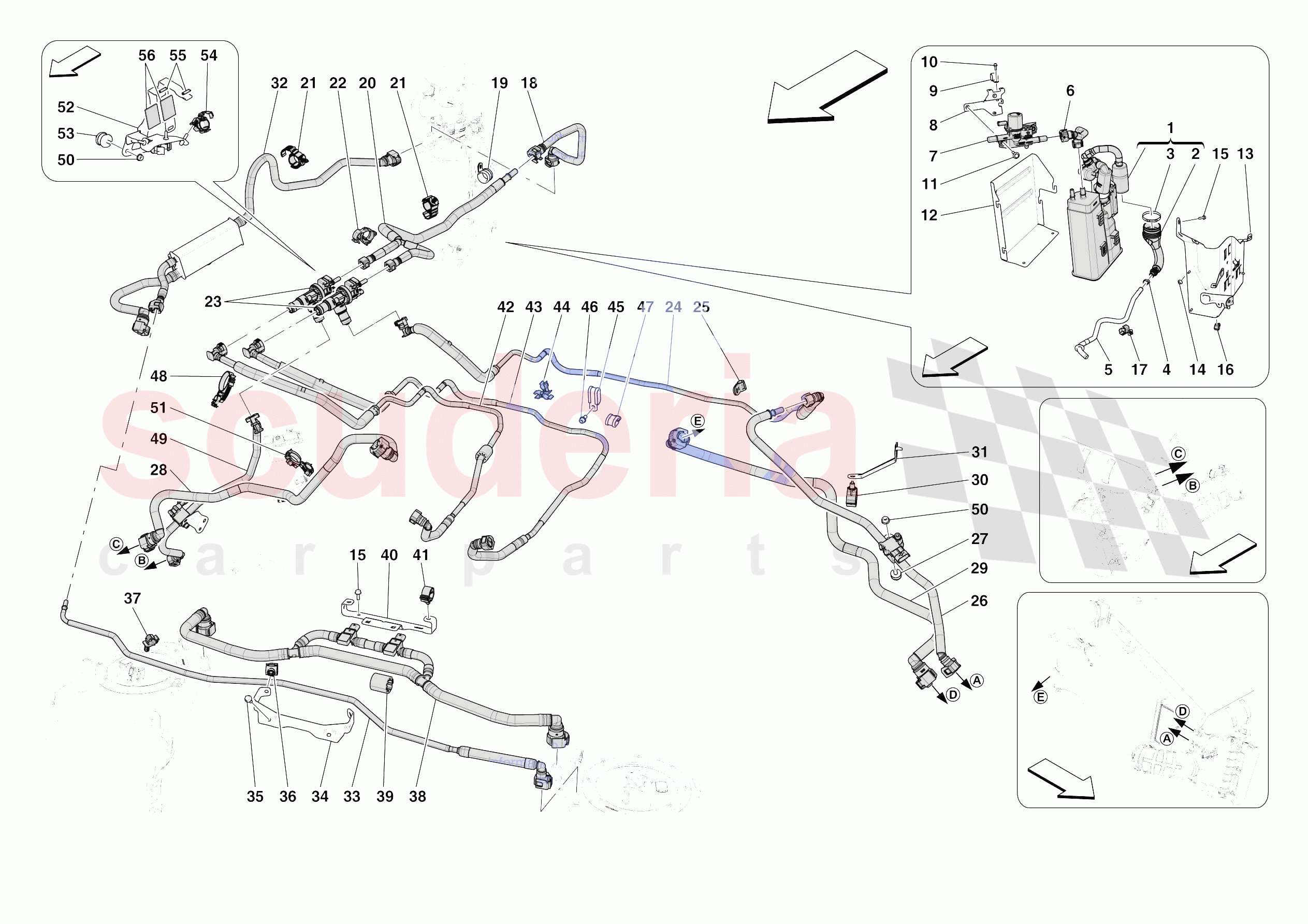 EVAPORATIVE EMISSIONS CONTROL SYSTEM of Ferrari Ferrari SF90 XX Spider Europe