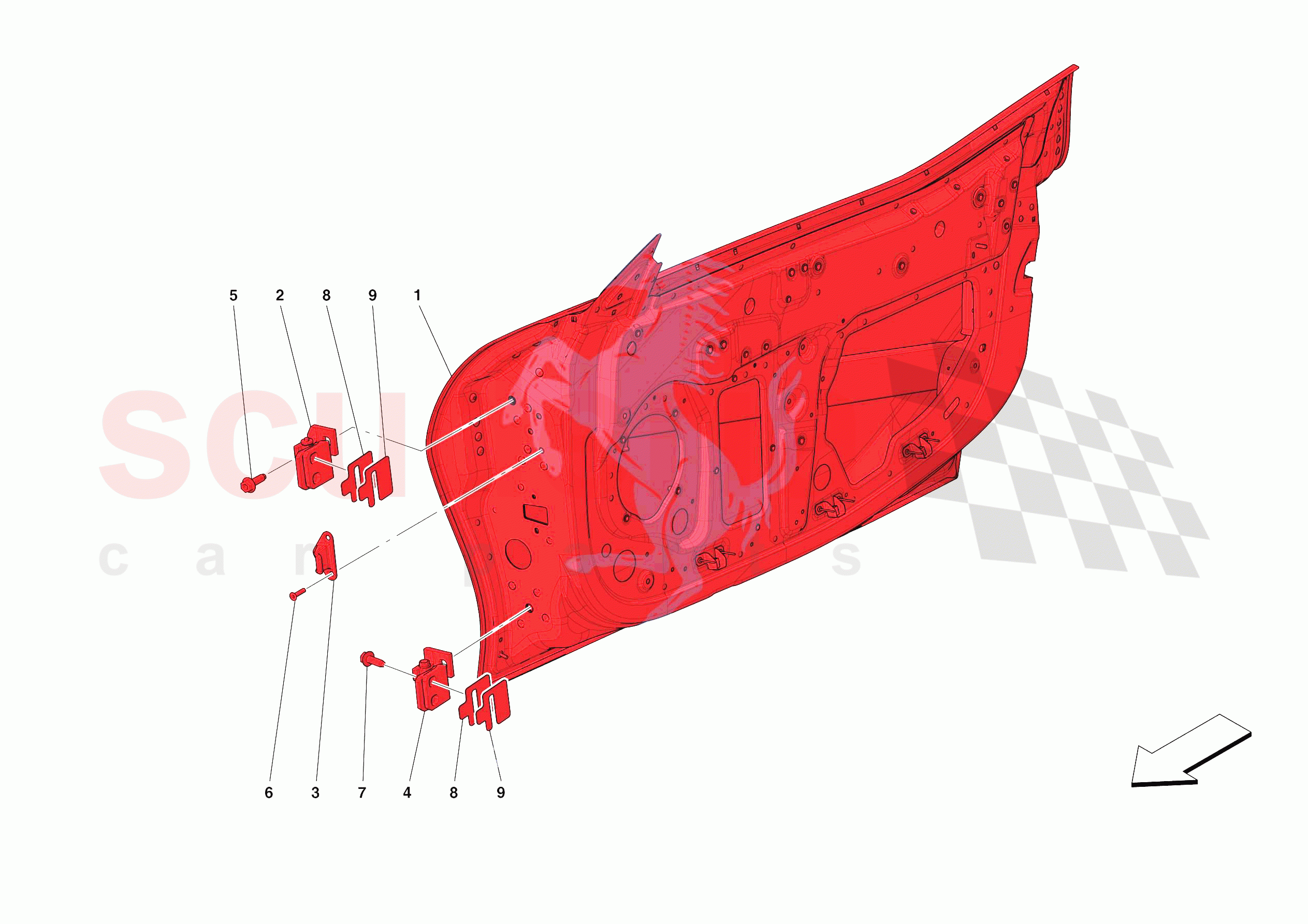 FRONT DOOR SUBSTRUCTURE of Ferrari Ferrari SF90 XX Spider Europe