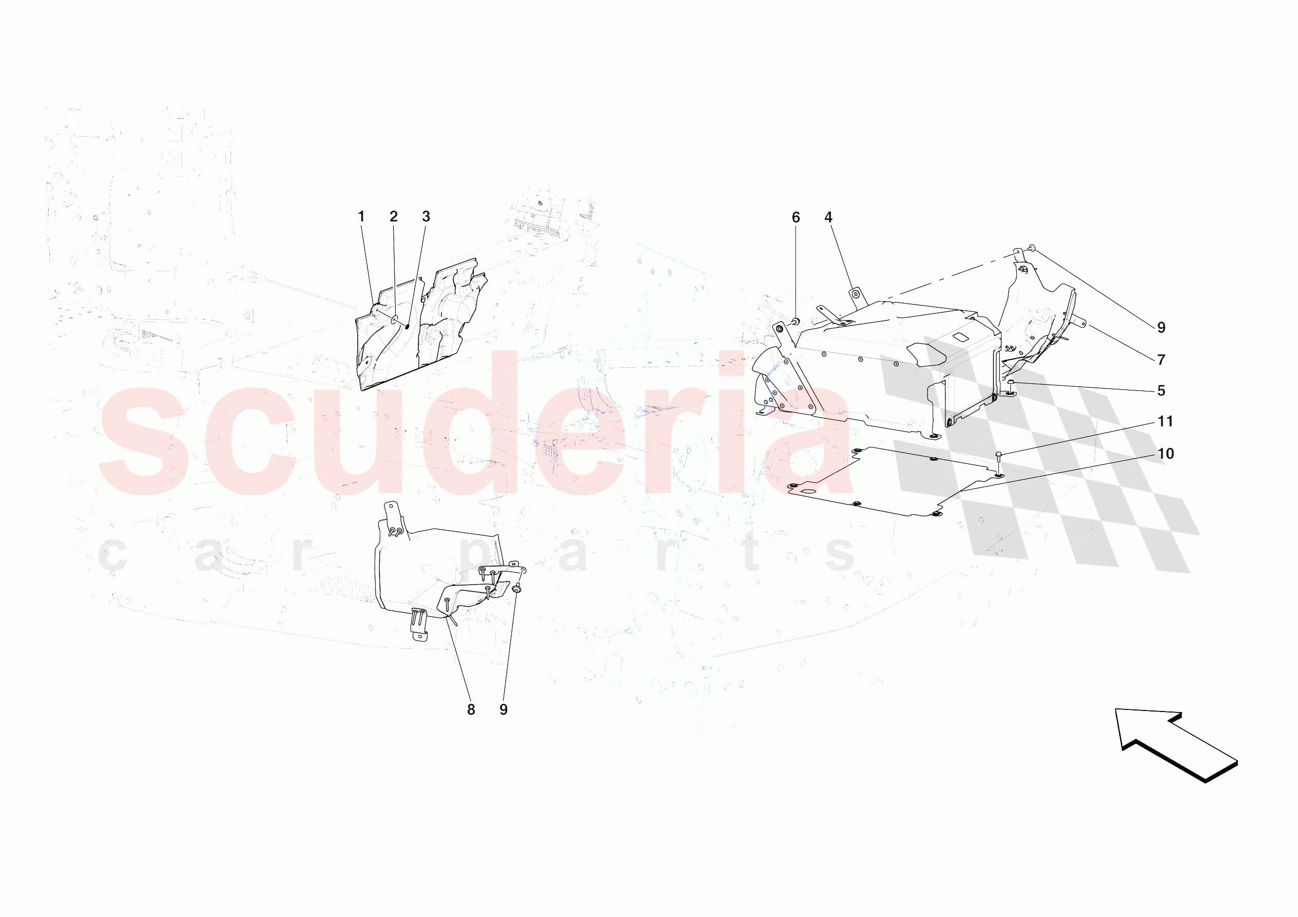 ENGINE COMPARTMENT INSULATION of Ferrari Ferrari SF90 XX Spider Europe