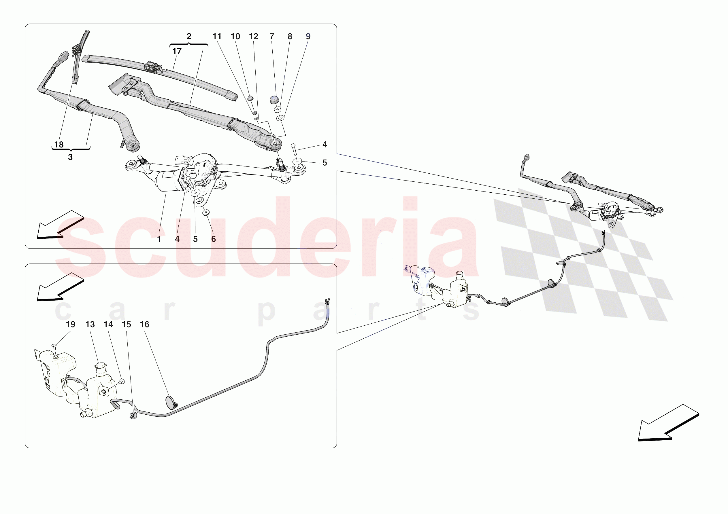 WIPERS AND HEADLAMP WASHERS of Ferrari Ferrari SF90 XX Spider Europe