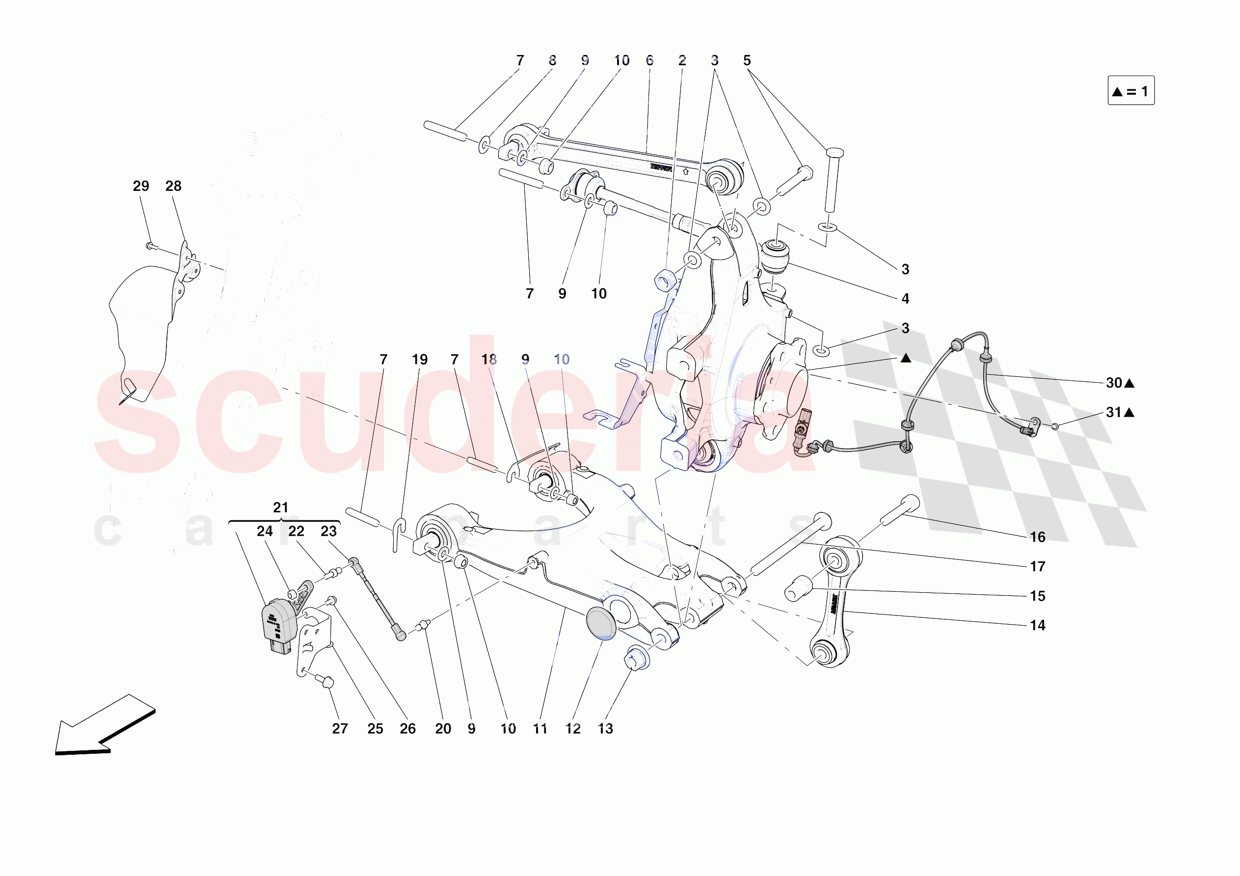 REAR SUSPENSION - ARMS of Ferrari Ferrari SF90 XX Spider Europe RH
