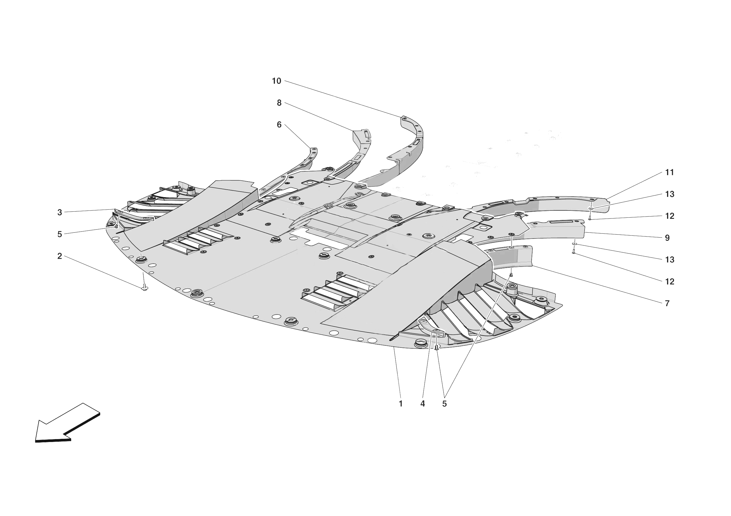FRONT SHIELDS of Ferrari Ferrari SF90 XX Spider Europe RH