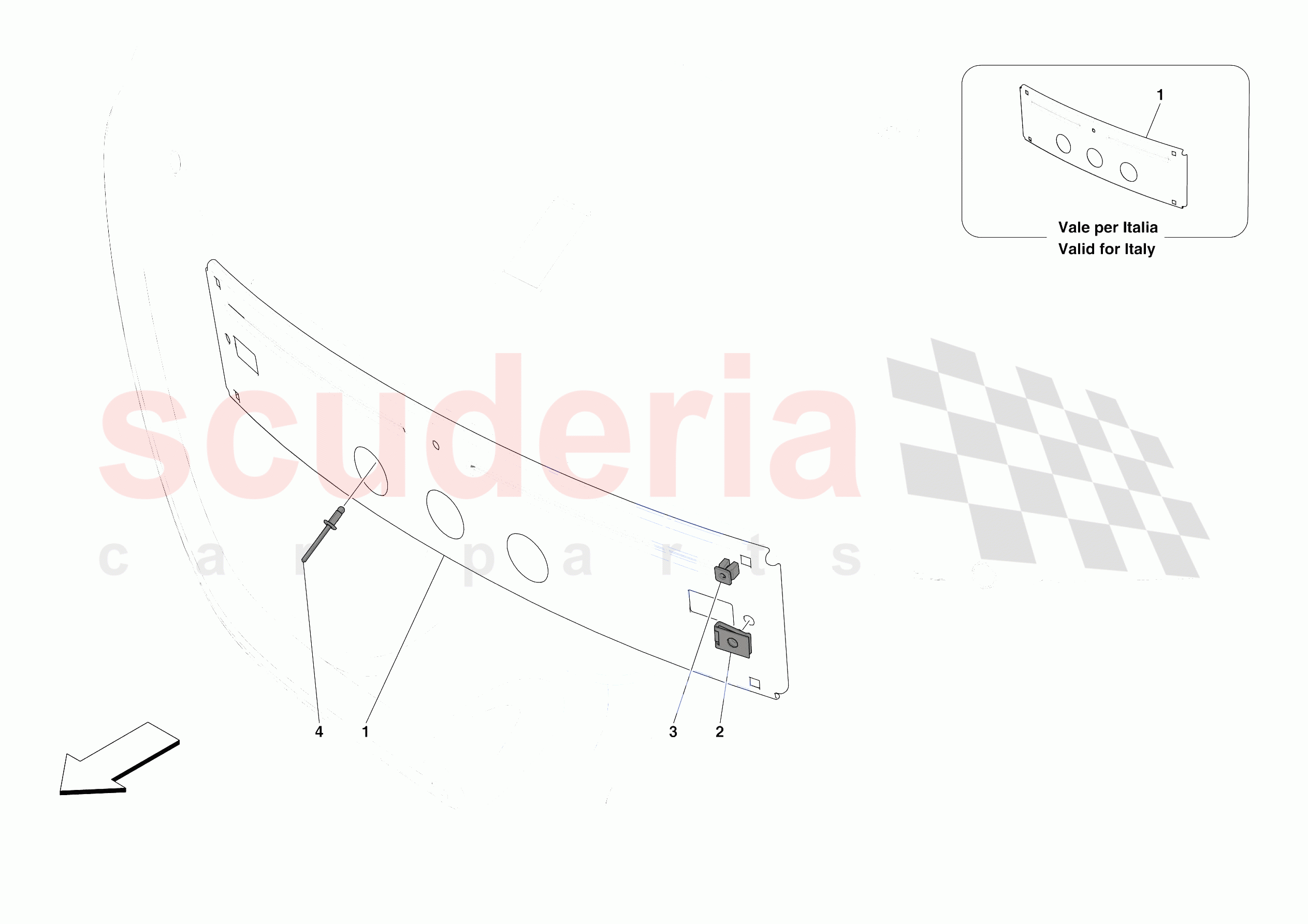 INSTALLING FRONT LICENSE PLATE of Ferrari Ferrari SF90 XX Spider Europe RH