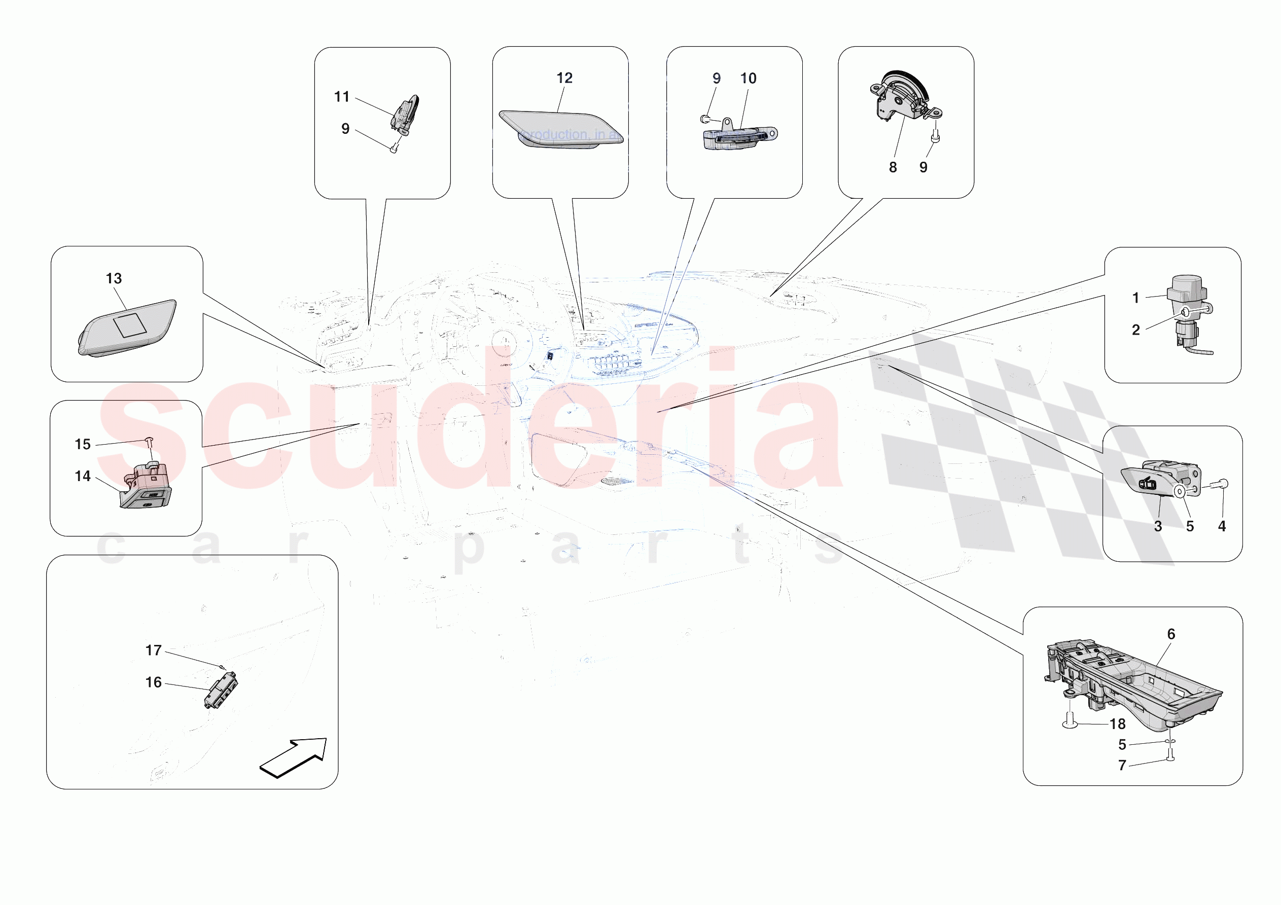 OTHER ELECTRICAL CONTROLS of Ferrari Ferrari SF90 XX Spider Europe RH