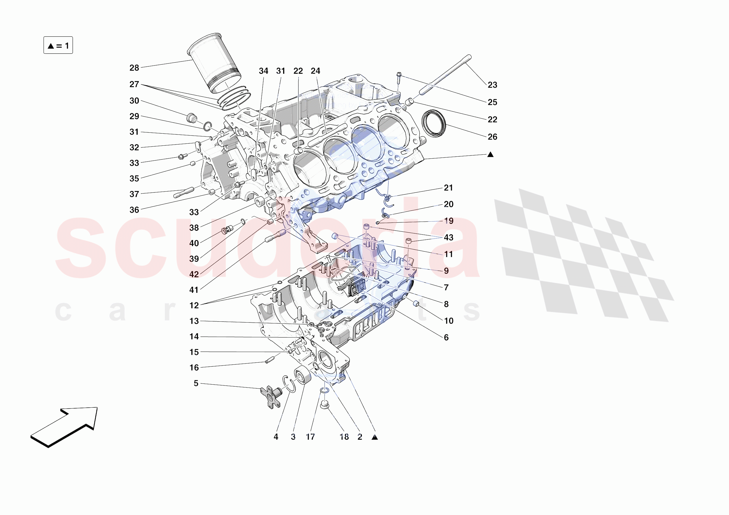 CRANKCASE of Ferrari Ferrari SF90 XX Stradale Europe RH