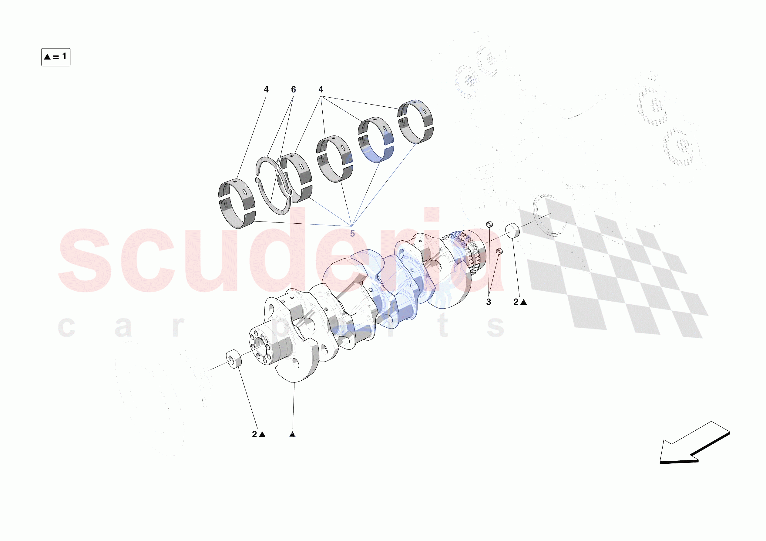 CRANKSHAFT of Ferrari Ferrari SF90 XX Stradale Europe RH