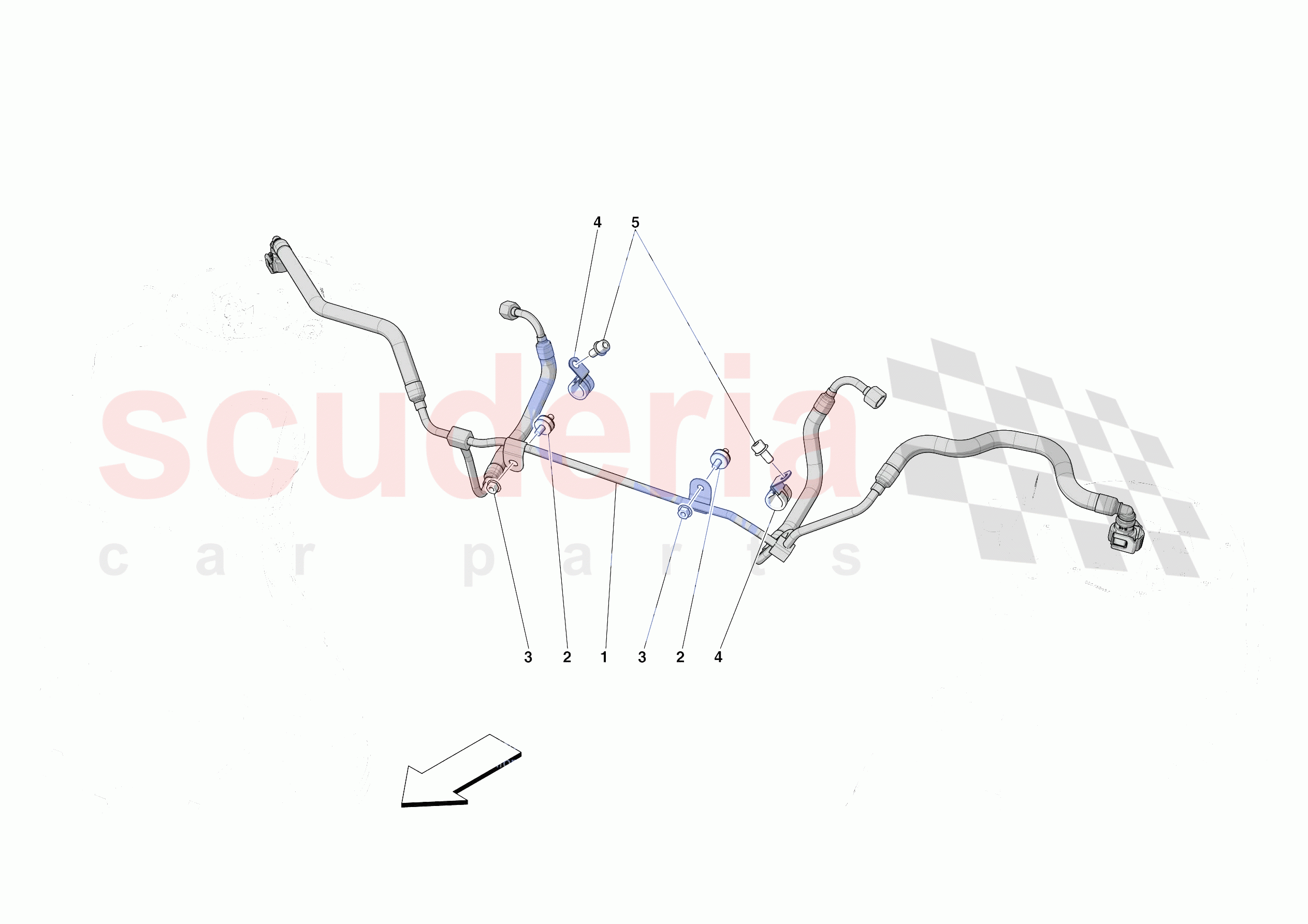 ENGINE FUEL DELIVERY PIPES of Ferrari Ferrari SF90 XX Stradale Europe RH