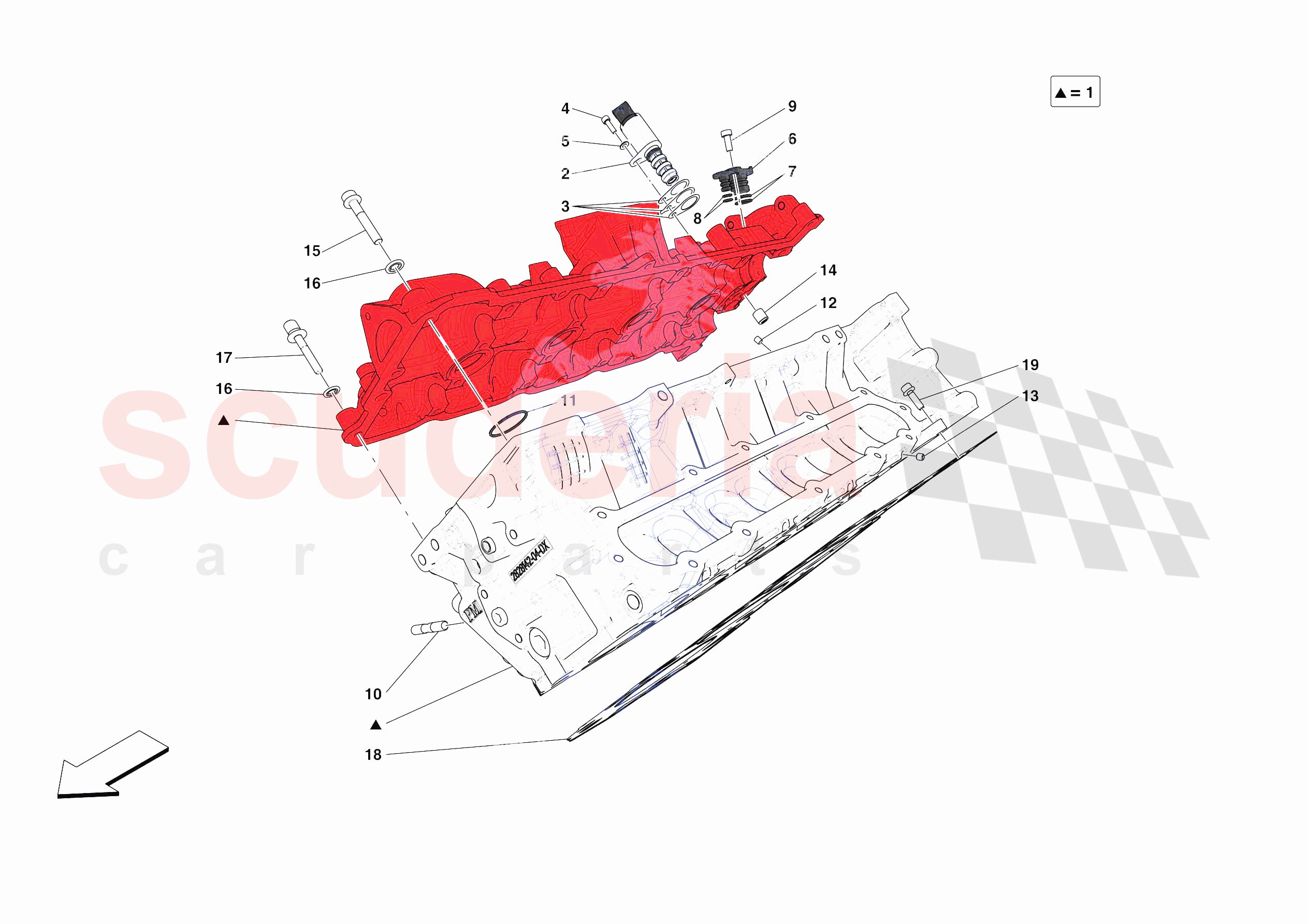 CYLINDER HEADS - RH HEAD of Ferrari Ferrari SF90 XX Stradale USA