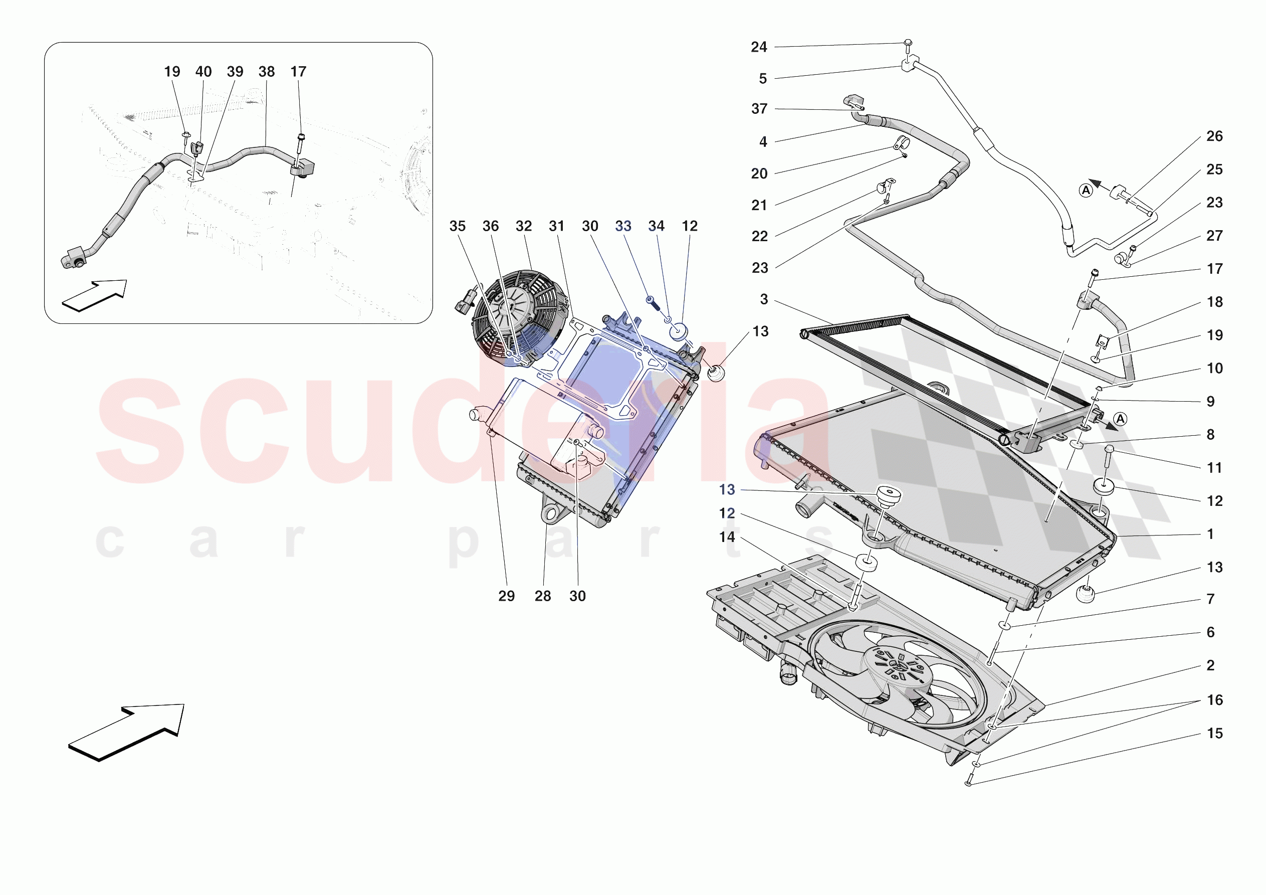 ENGINE COOLING SYSTEM RADIATORS of Ferrari Ferrari SF90 XX Stradale USA