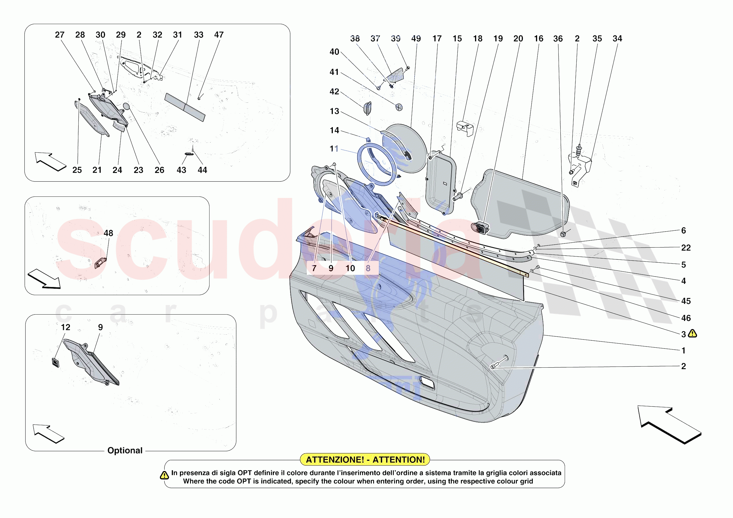 DOORS - TRIM of Ferrari Ferrari SF90 XX Stradale USA