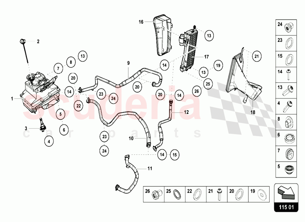 OIL SYSTEM of Lamborghini Lamborghini Huracan LP610 Coupe