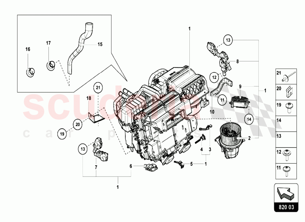 AIR CONDITIONING SYSTEM 5 of Lamborghini Lamborghini Aventador LP720 Coupe