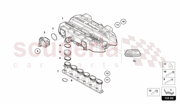 MANIFOLD of Lamborghini Lamborghini Revuelto Coupe