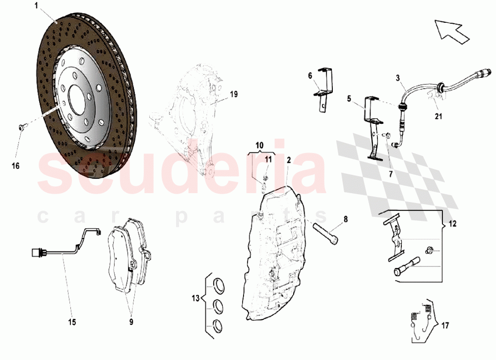 Disc Brake 1 of Lamborghini Lamborghini Gallardo LP550 Coupe
