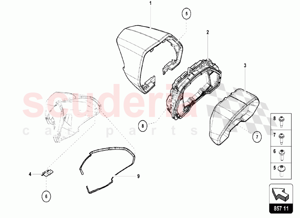 DASHBOARD INSTRUMENTS of Lamborghini Lamborghini Aventador LP750 SV Roadster