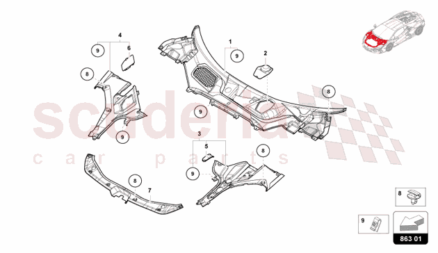 FOR LUGGAGE COMPARTMENT of Lamborghini Lamborghini Revuelto Coupe