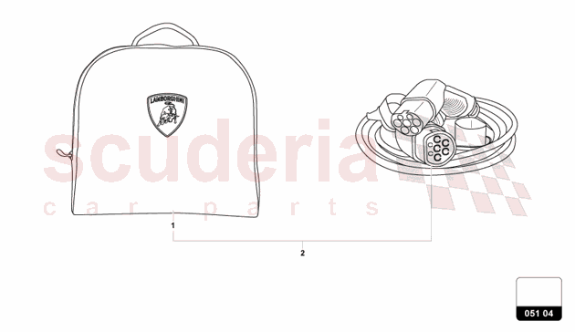 CABLE POUCH of Lamborghini Lamborghini Revuelto Coupe