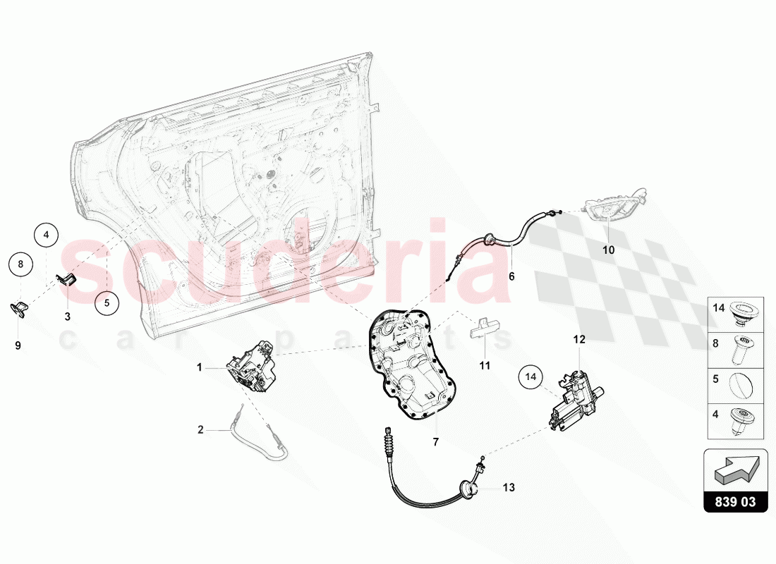 DOOR LOCK of Lamborghini Lamborghini Urus (2018-2019)