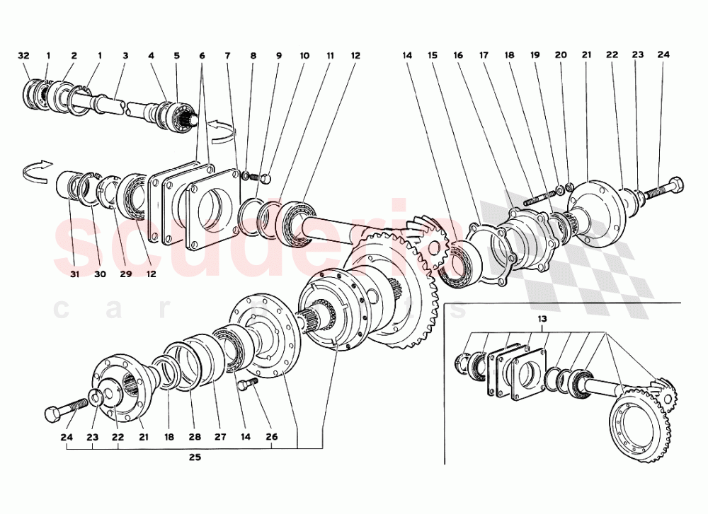 Rear Differential of Lamborghini Lamborghini Diablo GT (1999-2000)