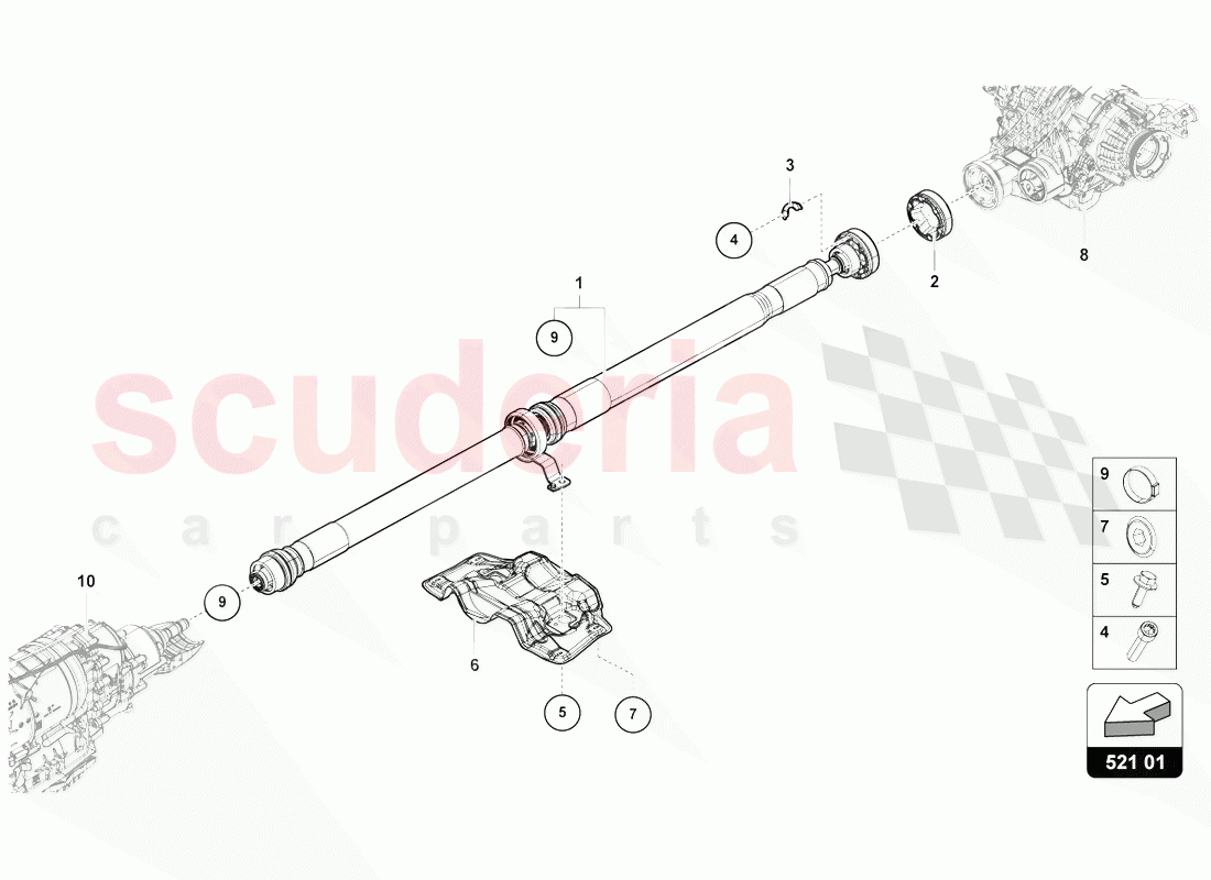 DRIVE SHAFT of Lamborghini Lamborghini Urus (2018-2019)