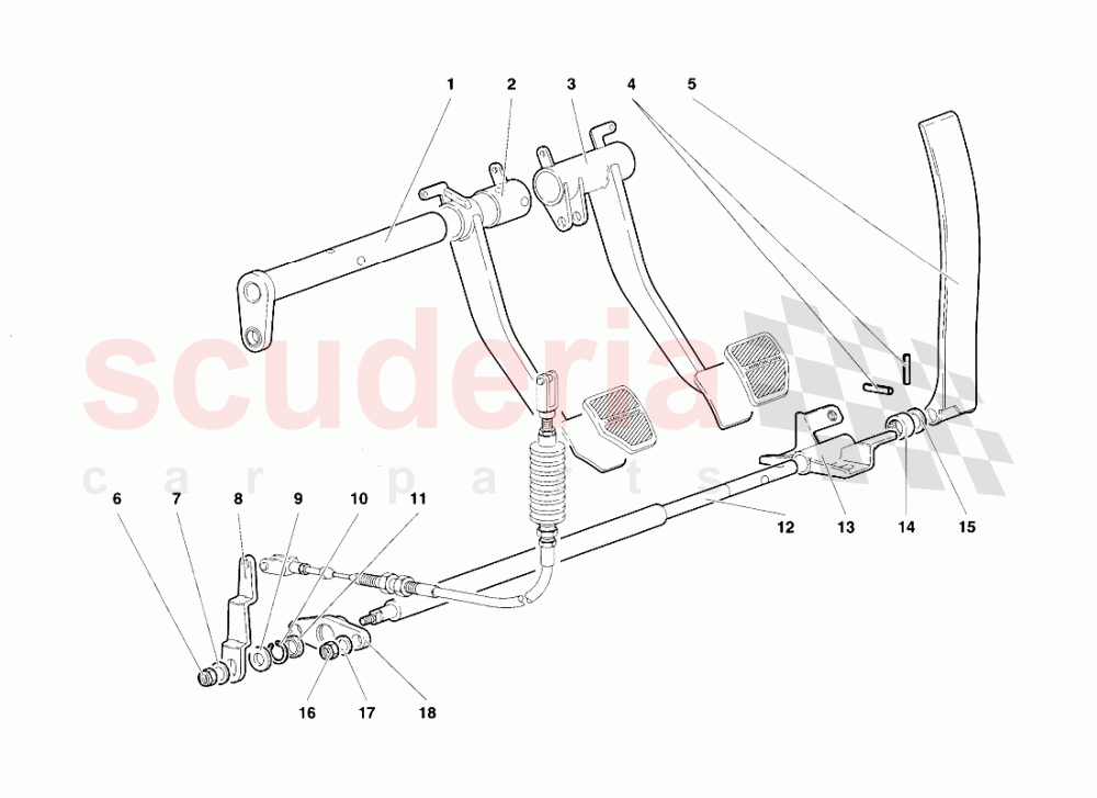 Pedals (Valid for GB - November 1998) of Lamborghini Lamborghini Diablo SV (1998)