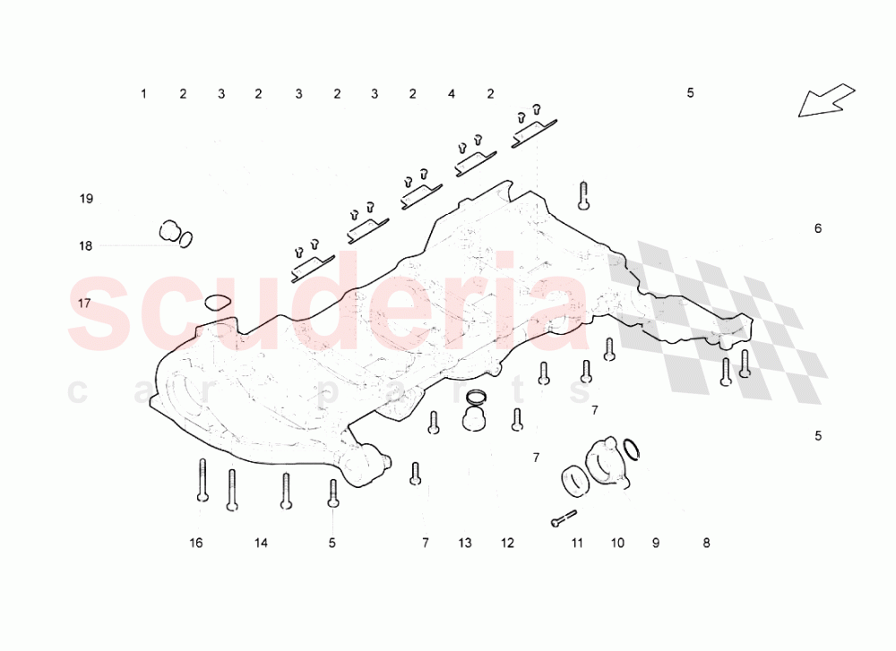Oil Sump of Lamborghini Lamborghini Gallardo Superleggera