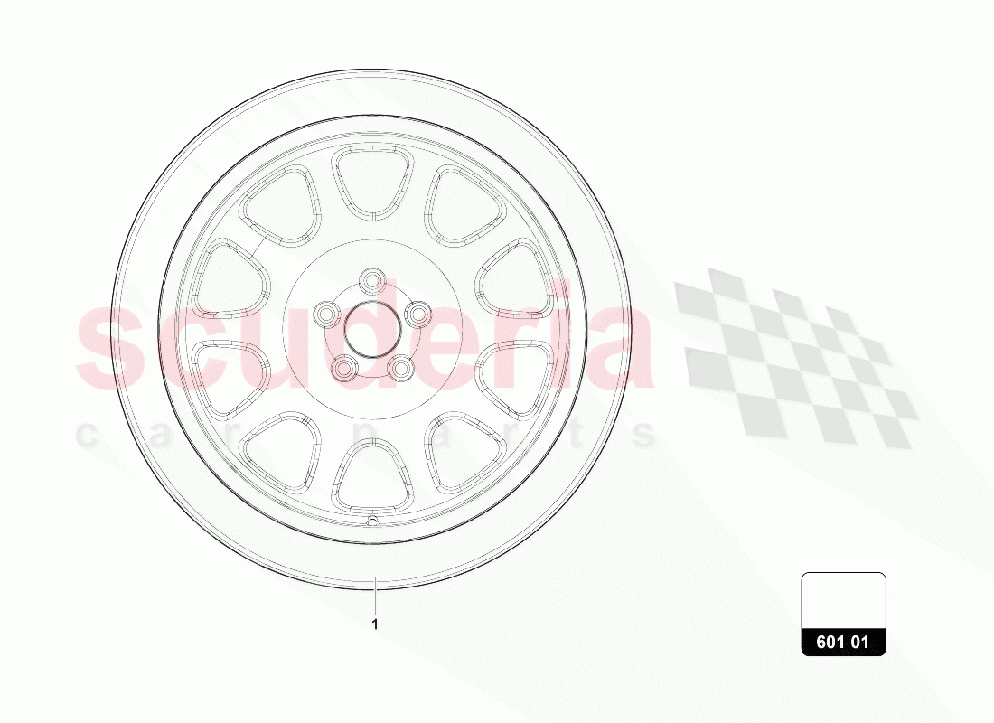 SPARE WHEEL of Lamborghini Lamborghini Urus (2018-2019)
