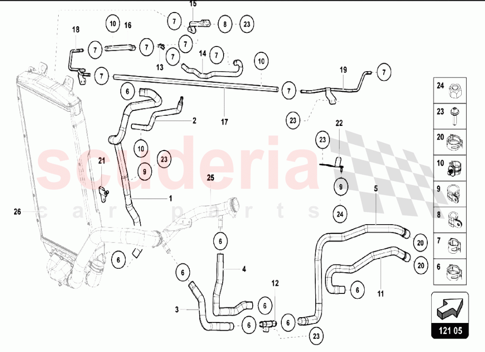 WATER COOLING SYSTEM 4 of Lamborghini Lamborghini Aventador LP750 SV Coupe