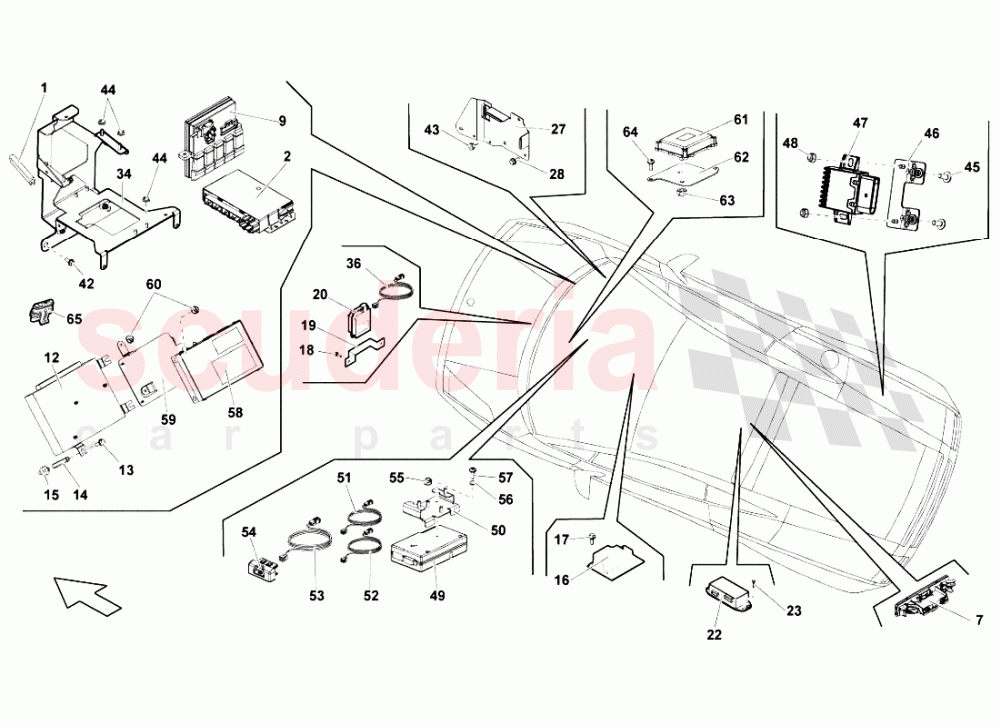ELECTRICAL SYSTEM 1 of Lamborghini Lamborghini Gallardo LP550 Spyder