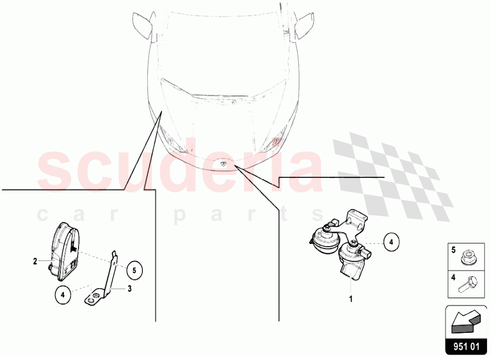 Horns of Lamborghini Lamborghini Huracan LP580 Coupe