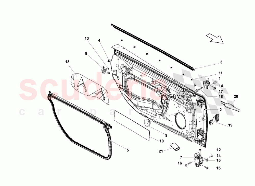 Doors 1 of Lamborghini Lamborghini Gallardo (2008)