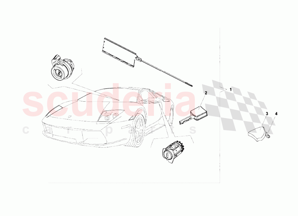 Keys Kit of Lamborghini Lamborghini Murcielago LP670