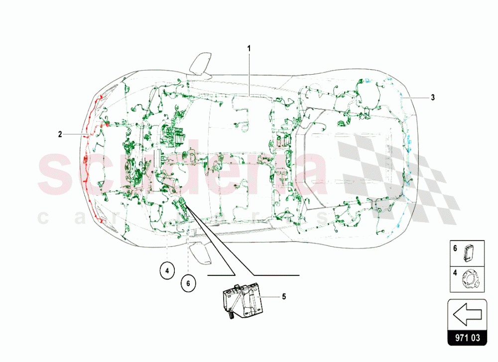 ELECTRICAL SYSTEM-MAIN HARNESS of Lamborghini Lamborghini Huracan LP610 Coupe