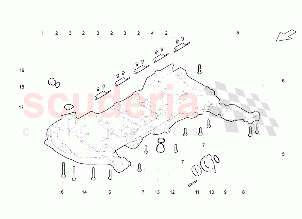 Oil Sump of Lamborghini Lamborghini Gallardo Spyder