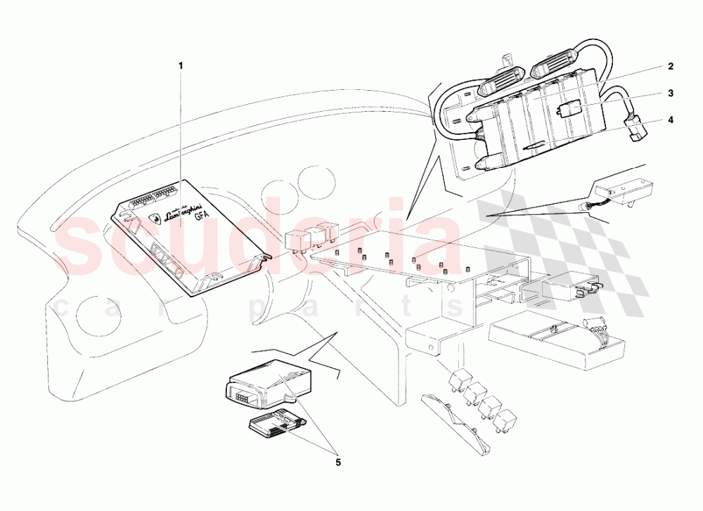 Electrical System (Valid for USA - January 1995) 2 of Lamborghini Lamborghini Diablo SE30 (1993-1995)