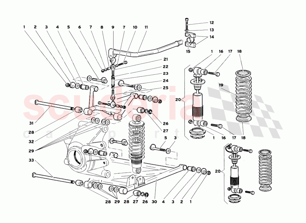 Rear Suspension of Lamborghini Lamborghini Diablo SV (1999)