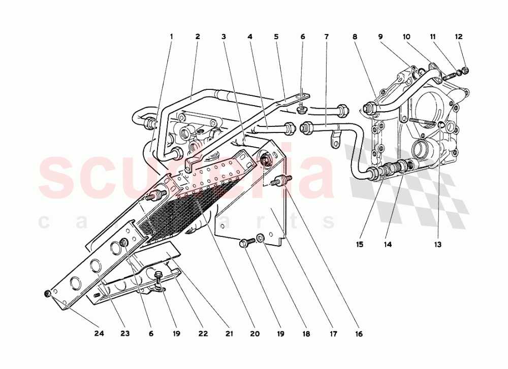 Engine Oil System of Lamborghini Lamborghini Diablo VT 6.0 (2000-2001)