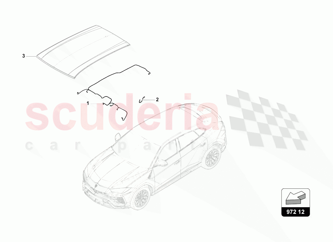 ROOF WIRING HARNESS of Lamborghini Lamborghini Urus (2018-2019)
