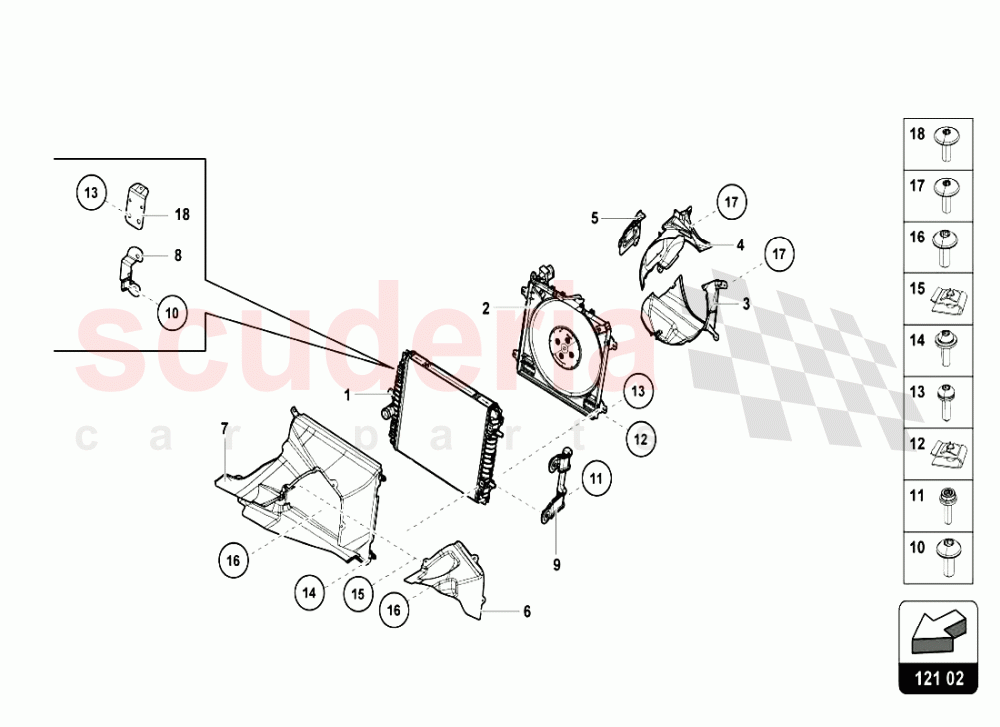 WATER RADIATORS of Lamborghini Lamborghini Huracan LP610 Coupe
