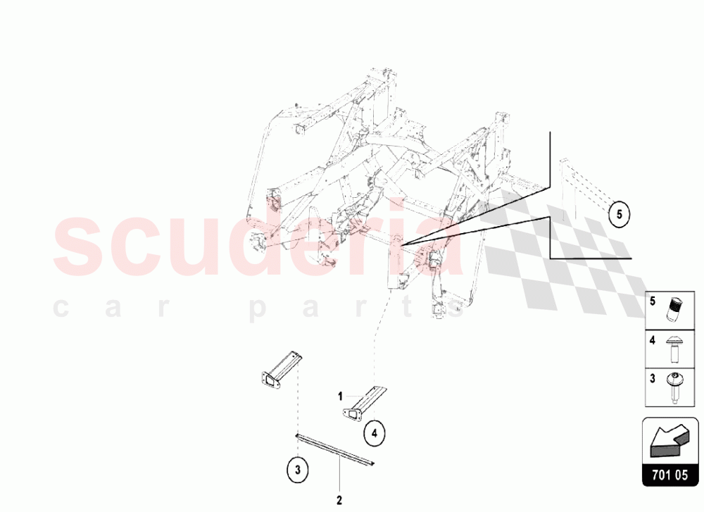 Rear Frame Elements 3 of Lamborghini Lamborghini Aventador LP740 S