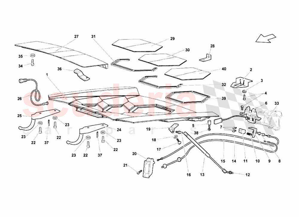 Transparent Engine Hood of Lamborghini Lamborghini Murcielago LP670