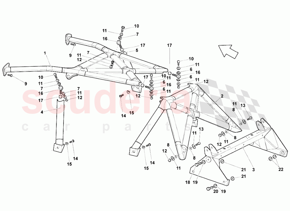 Auxiliary Frame of Lamborghini Lamborghini Murcielago LP640 Roadster