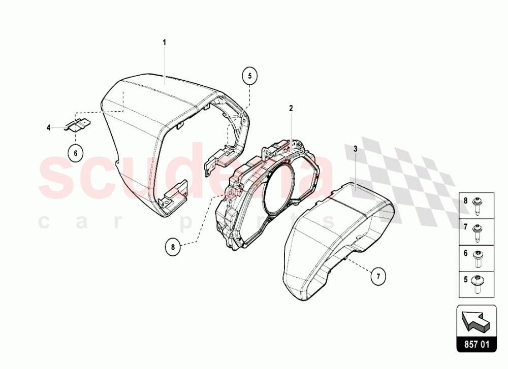 DASHBOARD INSTRUMENTS of Lamborghini Lamborghini Aventador LP720 Roadster