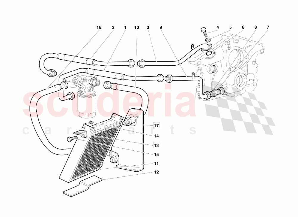Engine Oil System (Valid for June 1992 Version) of Lamborghini Lamborghini Diablo (1990-1998)