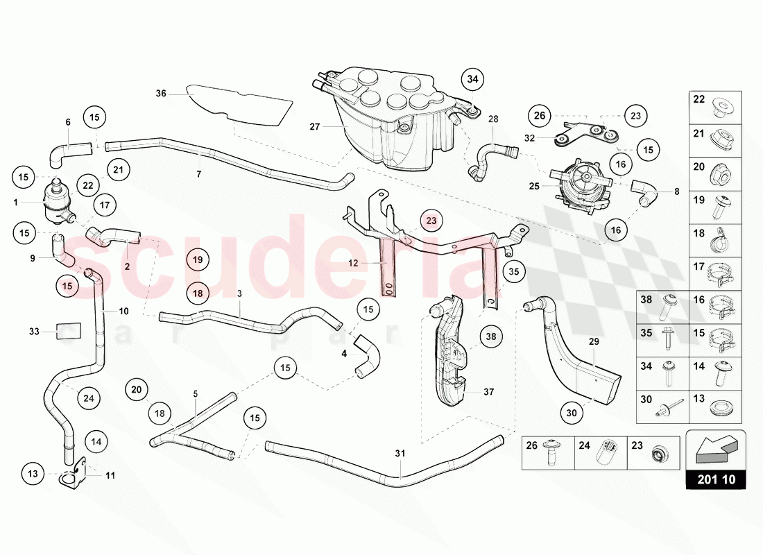 ACTIVATED CARBON FILTER SYSTEM of Lamborghini Lamborghini Aventador LP770 SVJ Coupe