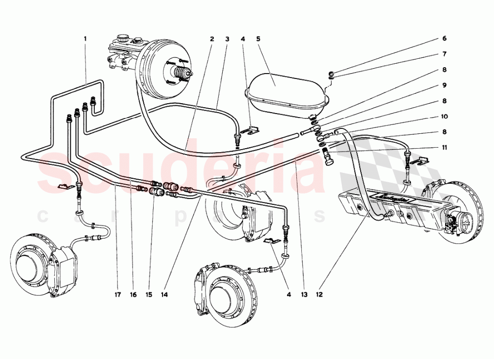 Brake System of Lamborghini Lamborghini Diablo VT 6.0 (2000-2001)