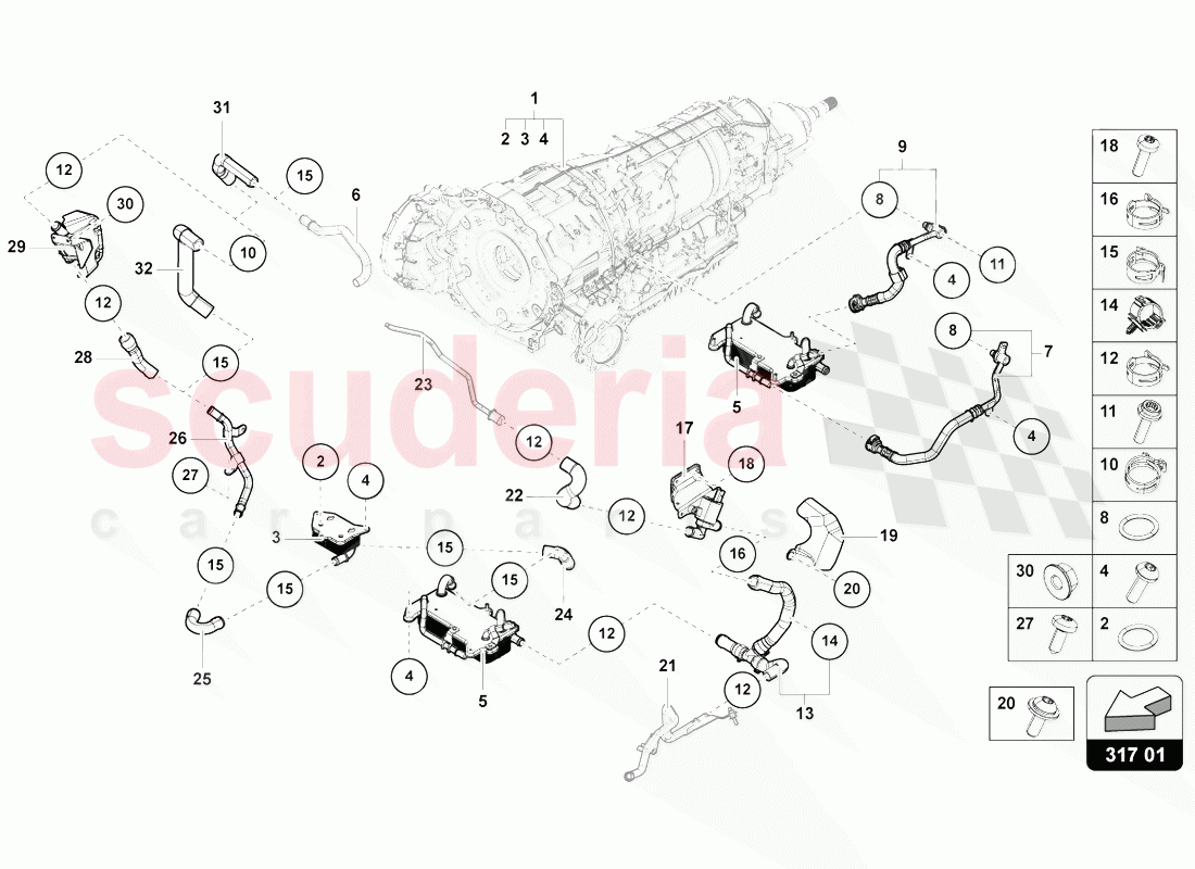 COOLING SYSTEM FOR GEAR OIL of Lamborghini Lamborghini Urus (2018-2019)