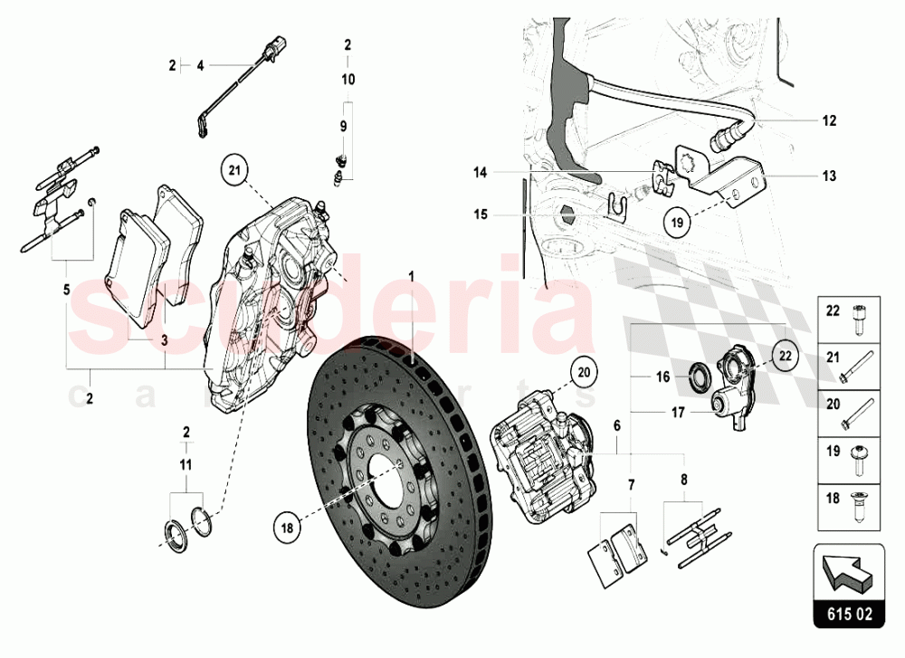 REAR BRAKES DISCS CCB of Lamborghini Lamborghini Aventador LP720 Roadster
