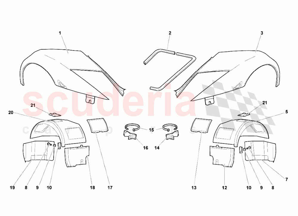 FRONT BODY ELEMENTS of Lamborghini Lamborghini Murcielago