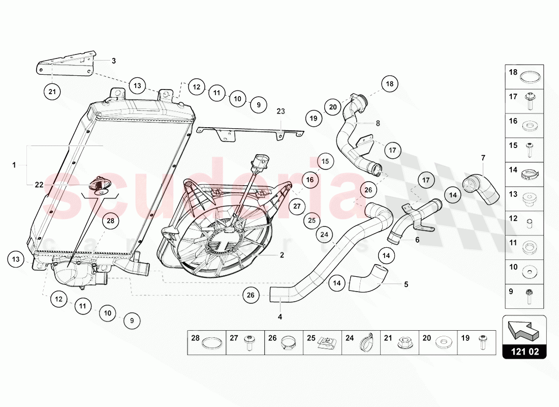 COOLING SYSTEM of Lamborghini Lamborghini Aventador LP770 SVJ Coupe
